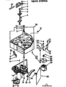 Drive System parts for Kenmore Washer 110.73675410 (11073675410, 110 73675410) from AppliancePartsPros.com