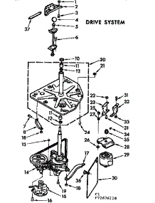 Drive System parts for Kenmore Washer 110.73676210 (11073676210, 110 73676210) from AppliancePartsPros.com