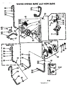 Water System Suds And Non-Suds parts for Kenmore Washer 110.73680610 (11073680610, 110 73680610) from AppliancePartsPros.com
