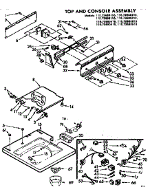Top And Console Assembly parts for Kenmore Washer 110.73680610 (11073680610, 110 73680610) from AppliancePartsPros.com