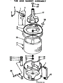 Tub And Basket Assembly parts for Kenmore Washer 110.73690100 (11073690100, 110 73690100) from AppliancePartsPros.com