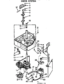 Drive System parts for Kenmore Washer 110.73691610 (11073691610, 110 73691610) from AppliancePartsPros.com