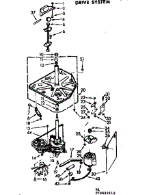 Drive System parts for Kenmore Washer 110.73692110 (11073692110, 110 73692110) from AppliancePartsPros.com