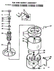 Tub And Basket Assembly parts for Kenmore Washer 110.73693100 (11073693100, 110 73693100) from AppliancePartsPros.com