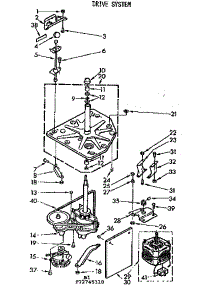 Drive System parts for Kenmore Washer 110.73745110 (11073745110, 110 73745110) from AppliancePartsPros.com