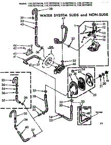 Water Systems Suds And Non-Suds parts for Kenmore Washer 110.73774210 (11073774210, 110 73774210) from AppliancePartsPros.com