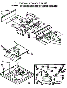 Top And Console Parts parts for Kenmore Washer 110.73774420 (11073774420, 110 73774420) from AppliancePartsPros.com
