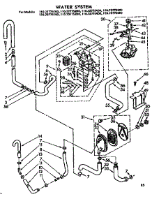 Water System parts for Kenmore Washer 110.73775600 (11073775600, 110 73775600) from AppliancePartsPros.com