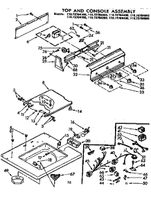 Top And Console Assembly parts for Kenmore Washer 110.73784200 (11073784200, 110 73784200) from AppliancePartsPros.com