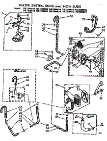 Water System Suds And Non-Suds parts for Kenmore Washer 110.73880610 (11073880610, 110 73880610) from AppliancePartsPros.com
