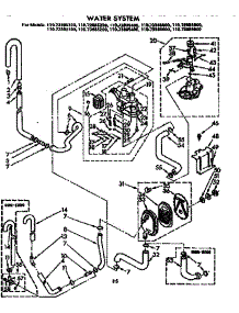 Water System parts for Kenmore Washer 110.73885800 (11073885800, 110 73885800) from AppliancePartsPros.com
