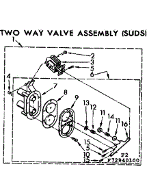 Two Way Valve Assembly Suds parts for Kenmore Washer 110.73940100 (11073940100, 110 73940100) from AppliancePartsPros.com