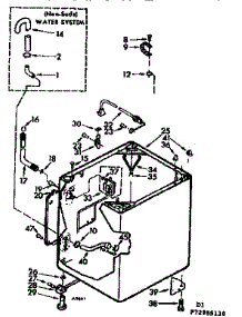 Cabinet Assembly parts for Kenmore Washer 110.73955110 (11073955110, 110 73955110) from AppliancePartsPros.com