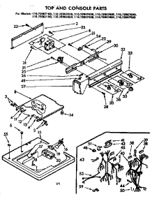 Top And Console Parts parts for Kenmore Washer 110.73967400 (11073967400, 110 73967400) from AppliancePartsPros.com