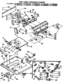 Top And Console Parts parts for Kenmore Washer 110.73992400 (11073992400, 110 73992400) from AppliancePartsPros.com
