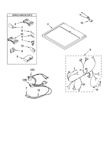 Dryer Top Parts parts for Kenmore Dryer 110.74082202 (11074082202, 110 74082202) from AppliancePartsPros.com