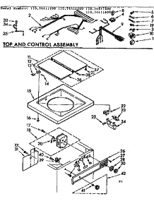 Top And Control Assembly parts for Kenmore Washer 110.74411200 (11074411200, 110 74411200) from AppliancePartsPros.com
