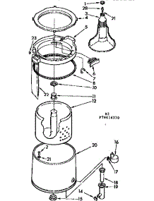 Tub And Basket Parts parts for Kenmore Washer 110.74414810 (11074414810, 110 74414810) from AppliancePartsPros.com