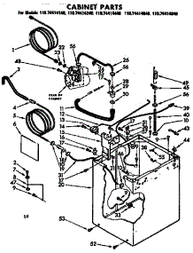 Cabinet Parts parts for Kenmore Washer 110.74414840 (11074414840, 110 74414840) from AppliancePartsPros.com