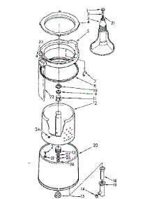 Tub And Basket Assembly parts for Kenmore Washer 110.74450100 (11074450100, 110 74450100) from AppliancePartsPros.com