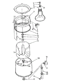 Tub And Basket Assembly parts for Kenmore Washer 110.74470100 (11074470100, 110 74470100) from AppliancePartsPros.com