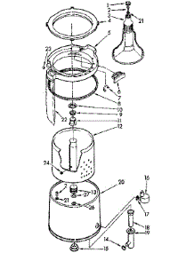 Tub And Basket Assembly parts for Kenmore Washer 110.74490600 (11074490600, 110 74490600) from AppliancePartsPros.com
