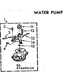 Water Pump parts for Kenmore Washer 110.74490610 (11074490610, 110 74490610) from AppliancePartsPros.com