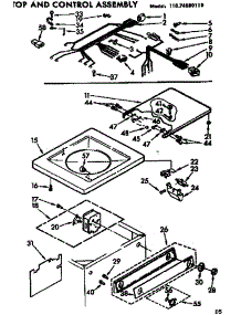 Top & Control Assembly parts for Kenmore Washer 110.74590110 (11074590110, 110 74590110) from AppliancePartsPros.com