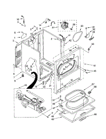 Cabinet parts for Kenmore Dryer 110.74622300 (11074622300, 110 74622300) from AppliancePartsPros.com
