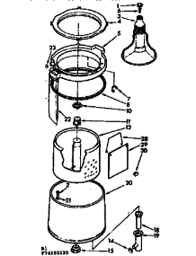 Tub And Basket Assembly parts for Kenmore Washer 110.74650120 (11074650120, 110 74650120) from AppliancePartsPros.com