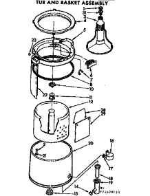 Tub & Basket Assembly parts for Kenmore Washer 110.74670110 (11074670110, 110 74670110) from AppliancePartsPros.com