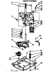 Drive System parts for Kenmore Washer 110.74670120 (11074670120, 110 74670120) from AppliancePartsPros.com