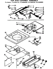 Top & Control Assembly parts for Kenmore Washer 110.74690630 (11074690630, 110 74690630) from AppliancePartsPros.com