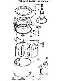 Tub And Basket Assembly parts for Kenmore Washer 110.74871100 (11074871100, 110 74871100) from AppliancePartsPros.com