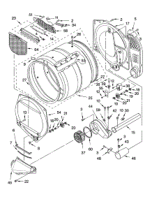 Bulkhead Parts parts for Kenmore Dryer 110.74882401 (11074882401, 110 74882401) from AppliancePartsPros.com