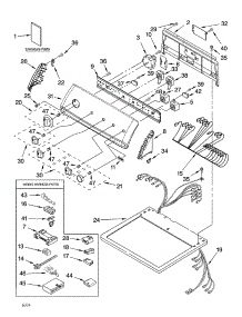 Top And Console Parts parts for Kenmore Dryer 110.74976301 (11074976301, 110 74976301) from AppliancePartsPros.com