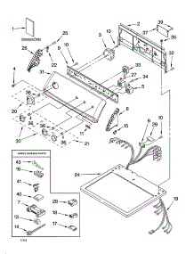 Top And Console Parts parts for Kenmore Dryer 110.75924401 (11075924401, 110 75924401) from AppliancePartsPros.com