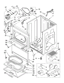 Cabinet Parts And Optional Parts (Not Included) parts for Kenmore Dryer 110.75942401 (11075942401, 110 75942401) from AppliancePartsPros.com