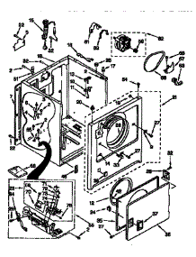Cabinet parts for Kenmore Dryer 110.76051690 (11076051690, 110 76051690) from AppliancePartsPros.com