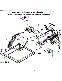 Top And Console Assembly parts for Kenmore Dryer 110.76440420 (11076440420, 110 76440420) from AppliancePartsPros.com