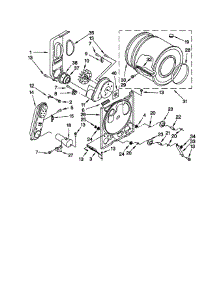 Bulkhead parts for Kenmore Dryer 110.76514695 (11076514695, 110 76514695) from AppliancePartsPros.com
