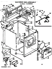 Machine Sub-Assembly parts for Kenmore Dryer 110.76646100 (11076646100, 110 76646100) from AppliancePartsPros.com
