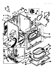 Cabinet parts for Kenmore Dryer 110.76702691 (11076702691, 110 76702691) from AppliancePartsPros.com