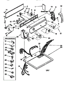 Top And Console parts for Kenmore Dryer 110.76722691 (11076722691, 110 76722691) from AppliancePartsPros.com