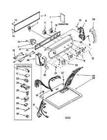 Top And Console parts for Kenmore Dryer 110.76808695 (11076808695, 110 76808695) from AppliancePartsPros.com