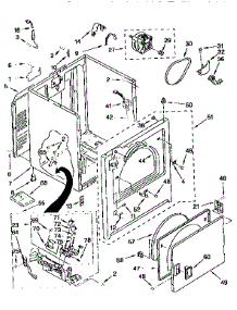 Cabinet parts for Kenmore Dryer 110.76824693 (11076824693, 110 76824693) from AppliancePartsPros.com
