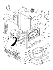 Cabinet Parts parts for Kenmore Dryer 110.76862500 (11076862500, 110 76862500) from AppliancePartsPros.com