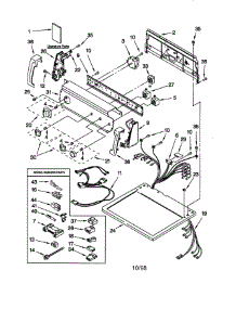 Top And Console parts for Kenmore Dryer 110.76912693 (11076912693, 110 76912693) from AppliancePartsPros.com