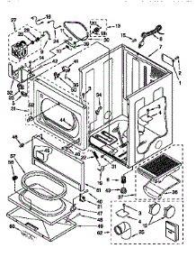 Cabinet parts for Kenmore Dryer 110.76914690 (11076914690, 110 76914690) from AppliancePartsPros.com