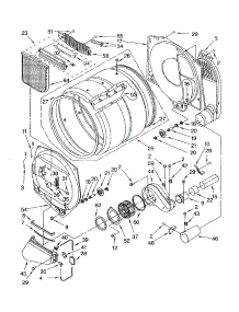 Bulkhead parts for Kenmore Dryer 110.76952690 (11076952690, 110 76952690) from AppliancePartsPros.com